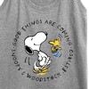 Women's - Peanuts - Good Things Are Coming Circle Graphic Racerback Tank - 2 of 4