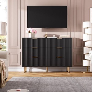 Nasitip 6-Drawer Dresser, 54" Wide Modern Chest with Deep Storage, Large Double Dresser, Wood Organizer for Bedroom/Living Room - 1 of 4
