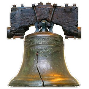 Beistle Liberty Bell Stand-Up, 4' 4" x 3' 9¾" - 1 of 4