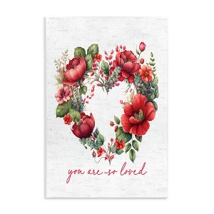 Stupell Industries Valentine's Heart Shaped Wreath, 10" x 15" - 1 of 4