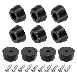 Unique Bargains Non-Slip Rubber Bumper Feet with Stainless Steel Washer Screws - 1 of 4