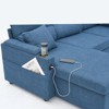 Aukfa Convertible Pull Out Sofa Bed, L-Shaped Sectional Sofa with USB Ports/Cup Holders/Storage Chaise for Living Room/Bedroom - 4 of 4