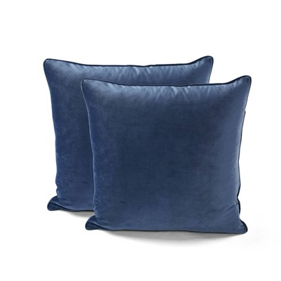 2pk Oversize Solid Soft Velvet Family-Friendly Pillow Covers - Lush Décor