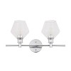 Elegant Lighting Gene 2 light Chrome and Clear glass Wall sconce - 3 of 4