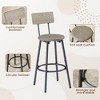 NicBex 7-Piece Industrial Bar Table Set – Pub High Dining Table with 6 PU Leather Bar Stools, Steel Frame Kitchen Table, Living Room Breakfast Table - 3 of 4