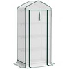 Outsunny 4 Tier Mini Greenhouse with Screen Roof, 27.6" x 19.7" x 62.2", Portable Small Greenhouse with High Strength PE Cover - 4 of 4