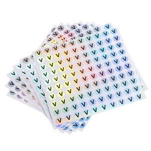 Unique Bargains Laser Capital Alphabet Round Self-Adhesive Reflective Letter Stickers 10 Pcs - 1 of 4
