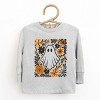 Ghost Floral Orange - Toddler Long Sleeve Graphic Tee and Youth Long Sleeve Graphic T-Shirt - 2 of 3