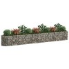 vidaXL Galvanized Iron Arched Gabion Basket, Decorative and Sound-Insulating Garden Barrier with Durable Construction and Wide Application, Silver - 3 of 4