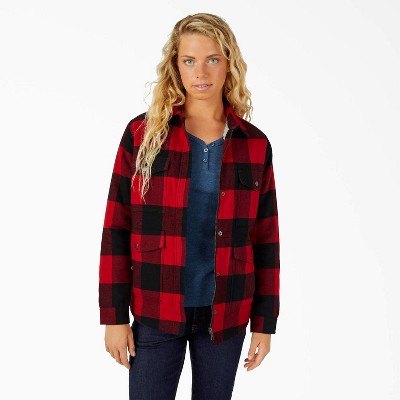 Dickies Women's Flannel High Pile Fleece Lined Chore Coat