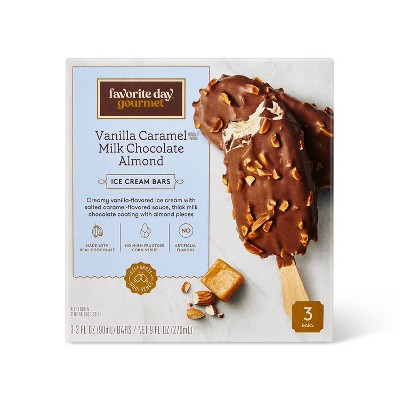 Vanilla Caramel Almond Chocolate Ice Cream Bar - 3ct - Favorite Day™