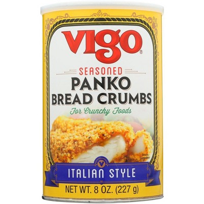 Vigo Panko Bread Crumbs Seasoned  - 6 pack, 8 oz