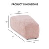 HOMES: Inside + Out 5pc Povoa 159" Modular Curved Sectional Sofa Modern Chenille with Extendable Backrest Pink - 4 of 4