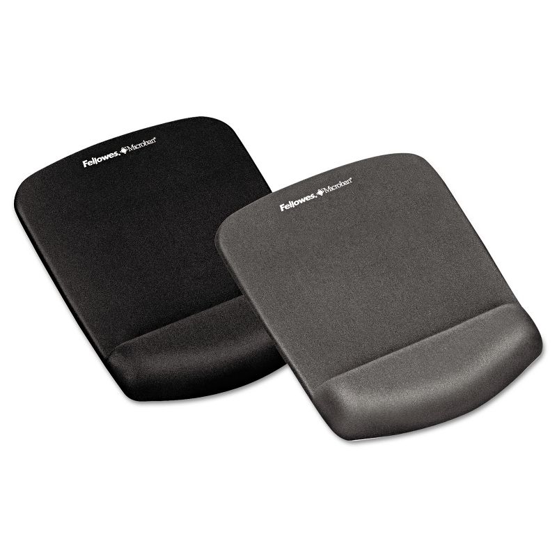 Fellowes PlushTouch Mouse Pad with Wrist Rest Foam Black 7 1/4 x 9-3/8 9252001, 2 of 5