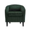 CAVINAS Mid-Century Modern Accent Barrel Chair with Corduroy Upholstery and Wooden Legs, Comfy Single Armchair with Thick Cushions and Pillow - 4 of 4