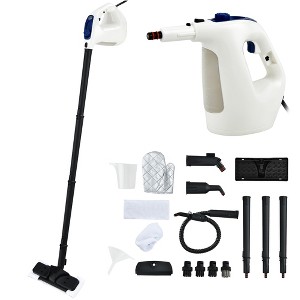 1400W Multipurpose Pressurized Steam Cleaner Mop W/ 17 Pieces Accessories Blue - 1 of 4