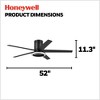 Honeywell Graceshire 52 Inch Ceiling Fan with Ring Light and Remote, Matte Black - 4 of 4