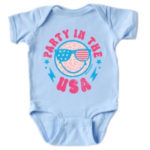 The Juniper Shop SmileyWorld Party In The USA Baby Short Sleeve Bodysuit - 1 of 4