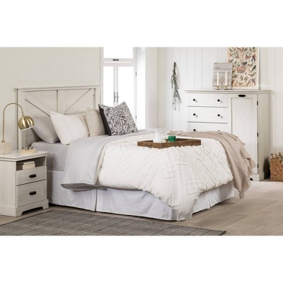 Winter Oak Cottage 5-Drawer Dresser with Door and Shelves