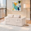 Okak Modern Convertible 2-in-1 Sofa Couch with Steel Frame,Corduroy Fabric Memory Foam Loveseats for Bedroom, Apartment - 4 of 4