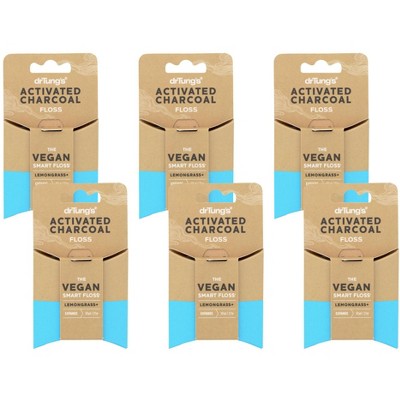 Dr. Tung's Activated Charcoal Vegan Smart Floss Lemongrass - Case of 6/30 yd