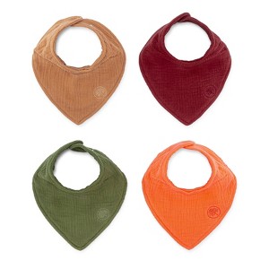 Parker Baby Co. Muslin Bandana Drool Bibs 4 Pack - 1 of 4