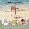WestinTrends Playa Outdoor Stackable Polypropylene Plastic Resin Dining Armchairs (Set of 4) - 3 of 4