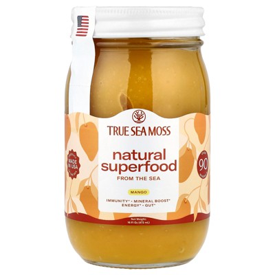 True Sea Moss Sea Moss Gel, Mango, 16 fl oz (473 ml)