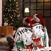 Lomsoe Merry Christmas Blanket Red Throw Blanket Flannel Warm Christmas Tree Snowflake Winter Decor for Sofa Couch Bed. - 3 of 4