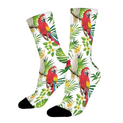 Cockatiel Women Printed Crew Socks Funny Funky Socks Soft Polyester Novelty Gifts for Artists Men