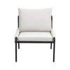 Kumasinova Modern Braided Accent Chair, Plush Cushioned Accent Lounge Chair, Upholstery Sofa Chair Armchair with Ergonomic Backrest & Metal Frame - 3 of 4