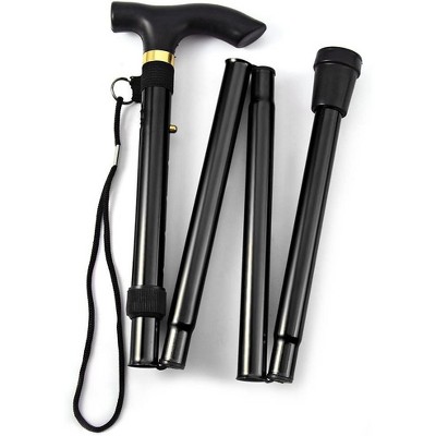 Attop Folding Lightweight Walking Stick - Adjustable Aluminum Metal Collapsible Travel Cane with Non-Slip Rubber Base