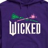 Men's - Wicked - Wand And Broomstick Logo -Mens Long Sleeve Fleece Pullover Hoodie Graphic Fleece Pullover Hoodie - 2 of 4