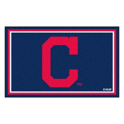 MLB Cleveland Indians 4'x6' Plush Area Rug - Navy