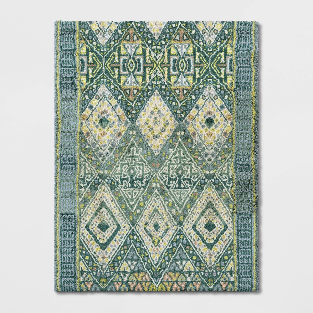 9'X12' Coreopsis Diamond Tufted Area Rug Turquoise - Opalhouse was $549.99 now $274.99 (50.0% off)