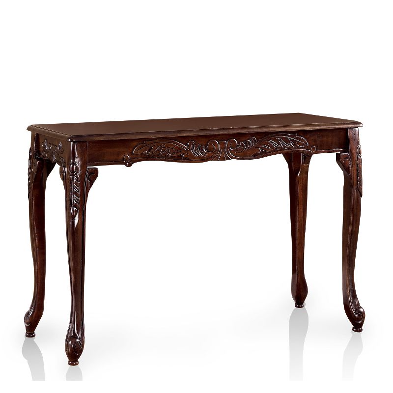 Jennifer Traditional Cabriole Sofa Table Dark Red - HOMES: Inside + Out, 1 of 5