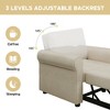 Flora 3-in-1 Multi-Function Sleeper Bed With Convertible Folding Accent Chair Adjustable Backrest Sofa Bed/Lounge Chair-Maison Boucle - 3 of 4