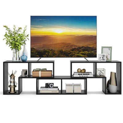 Black Modular 3-Piece TV Stand with Shelves for up to 65" TVs