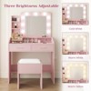 Vanity Set with 3-Color Adjustable LED Mirror, Small Makeup Desk with Power Outlet and 2 Drawers - 4 of 4
