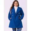 Agnes Orinda Women's Plus Size Winter Fashion Double Breasted with Pockets Warm Pea Coats - 2 of 4