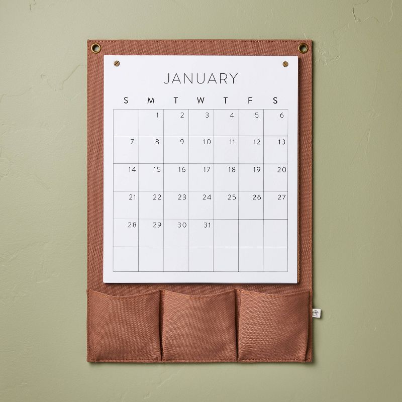 Canvas Pouch 2024-2025 Wall Calendar Brown/White - Hearth &#38; Hand&#8482; with Magnolia, 1 of 7