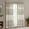 Boho Style Cotton Printed Chenille Detail Window Panel, Lightweight Cotton Light Filtering Valance for All Decor Styles - 2 of 4