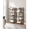 Extra Tall Bookshelf, Large Bookcase with Steel Frame, Deep Book Shelf - 3 of 4