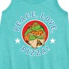 Girls' - Teenage Mutant Ninja Turtles - Peace Love Pizza Graphic Sleeveless Aline Dress - 2 of 3