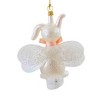 Italian Ornaments 4.5 Inch Strawbelle Bunny Kiss White Rabbit Tree Ornaments - 3 of 4