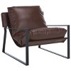 Popham Pillow Top Accent Chair - Dark Brown/Black - Safavieh - image 4 of 4