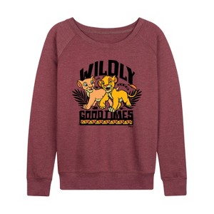 Women's - Disney - The Lion King Lightweight French Terry Wide Neck Long Sleeve Shirt - 1 of 4
