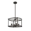 Chloe Lighting IRONCLAD Farmhouse 4 Light Rubbed Bronze Convertible Ceiling Pendant 17.5" Wide - 2 of 4