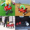 SKRAN Folding Collapsible Utility Heavy Duty Beach Wagon,150 lbs Capacity Outdoor Grocery Portable Wagon Cart with Handle for Camping,Outdoor, - 2 of 4