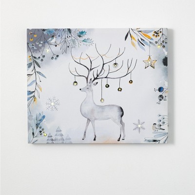 Sullivans Led Deer Wall Decor 18"H & 12.5"H Blue